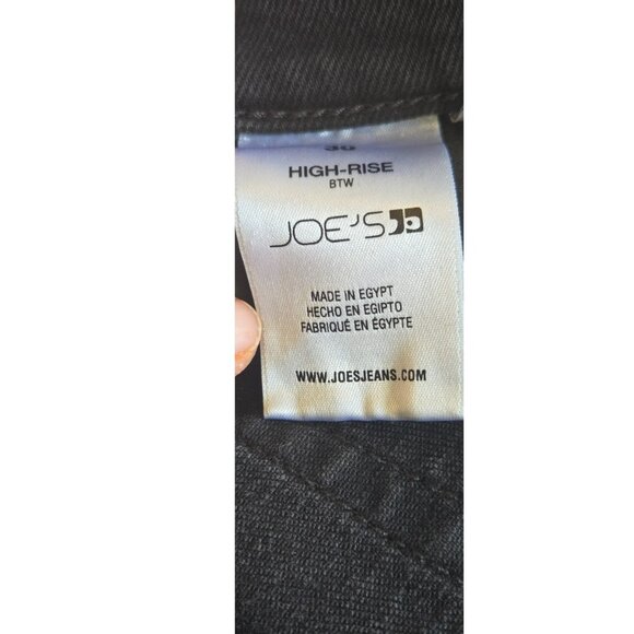 Joe's Jeans 30 Womens Jeans High Rise Wide Leg Raw Hem Bellflower FA23 Black NWT - Picture 6 of 6